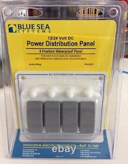 Blue Sea Electric Switch Panel Distribution D'énergie 12v 4-gang Imperméable 8272