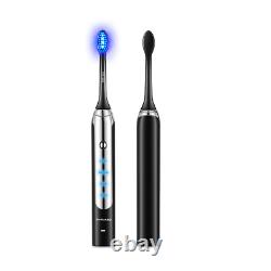 Brosse à dents électronique de luxe Sonic avec lumières LED dans la tête de brosse pour blanchiment