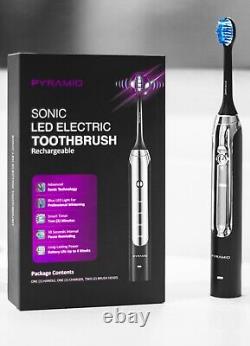 Brosse à dents électronique de luxe Sonic avec lumières LED dans la tête de brosse pour blanchiment