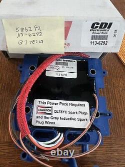 CDI Electronics 113-6292 Johnson/Evinrude Power Pack-4 Cyl (1995-2006) <br/> <br/> 

CDI Electronics 113-6292 Johnson/Evinrude Boîtier d'allumage-4 cyl (1995-2006)