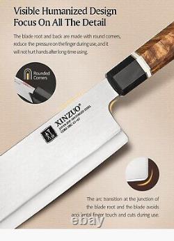 Couteau Japonais Nakiri Kitchen Sliving Zdp-189 Power Steel G10 Bone Wood Premium