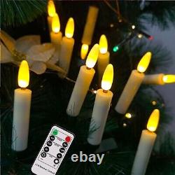 Ensemble de 10 bougies de Noël électriques sans flamme à LED à clipser sur l'arbre de Noël 3.5