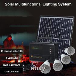 Générateur D'énergie Solaire Portable Générateur De Panneau D'inverseur Électrique Avec Lumière Led