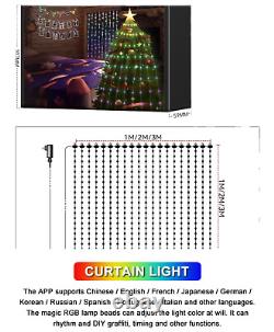 Guirlande lumineuse de Noël clignotante GJJL (400 LED RGB 16 millions de couleurs) 3x3m