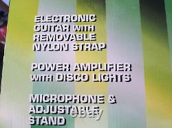 Haut Star Deluxe Guitare Électrique Et Amplificateur De Puissance Avec Microphone Disco Lights