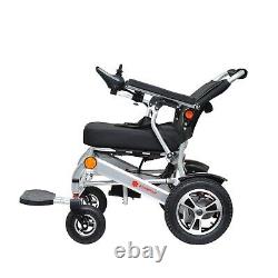 Heavy Duty Automatic Inclining Electric Light Mobility Fauteuil Roulant Silver Frame