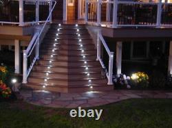 Lumières encastrées de jardin extérieur encastrées dans les escaliers de terrasse à LED blanc froid de 30 mm 12V