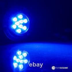 Lumières sous-marines à DEL, éclairage de poupe pour bateau à haute puissance LED bleue, 12V, lot de 2