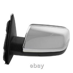 Miroir électrique chauffant à mémoire avec lumière de flaques, capuchon chromé côté conducteur LH pour Flex 09-12