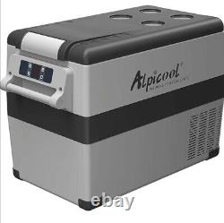 NOUVEAU DANS LA BOÎTE Alpicool CF45L réfrigérateur / congélateur / refroidisseur de camping portable 12v / alimentation CA gris
