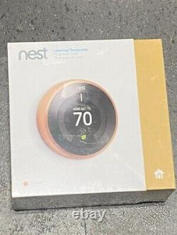 Nest 3e Génération T3021us Apprentissage Programmable Thermostat Wifi Cuivre Scellé