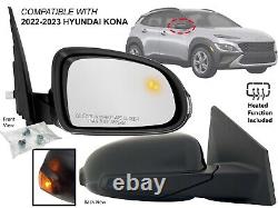 Pour Mirror Assy Blind Spot Turn Signal Heated s'adapte à côté passager 2022 2023 Kona