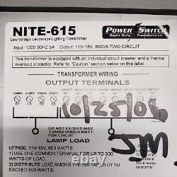 Transformateur d'éclairage basse tension Power Switch 600W NITE-615 11V-15V à prises multiples